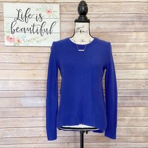 Madewell Royal Blue Zipper Back High-Low Pullover Sweater XS